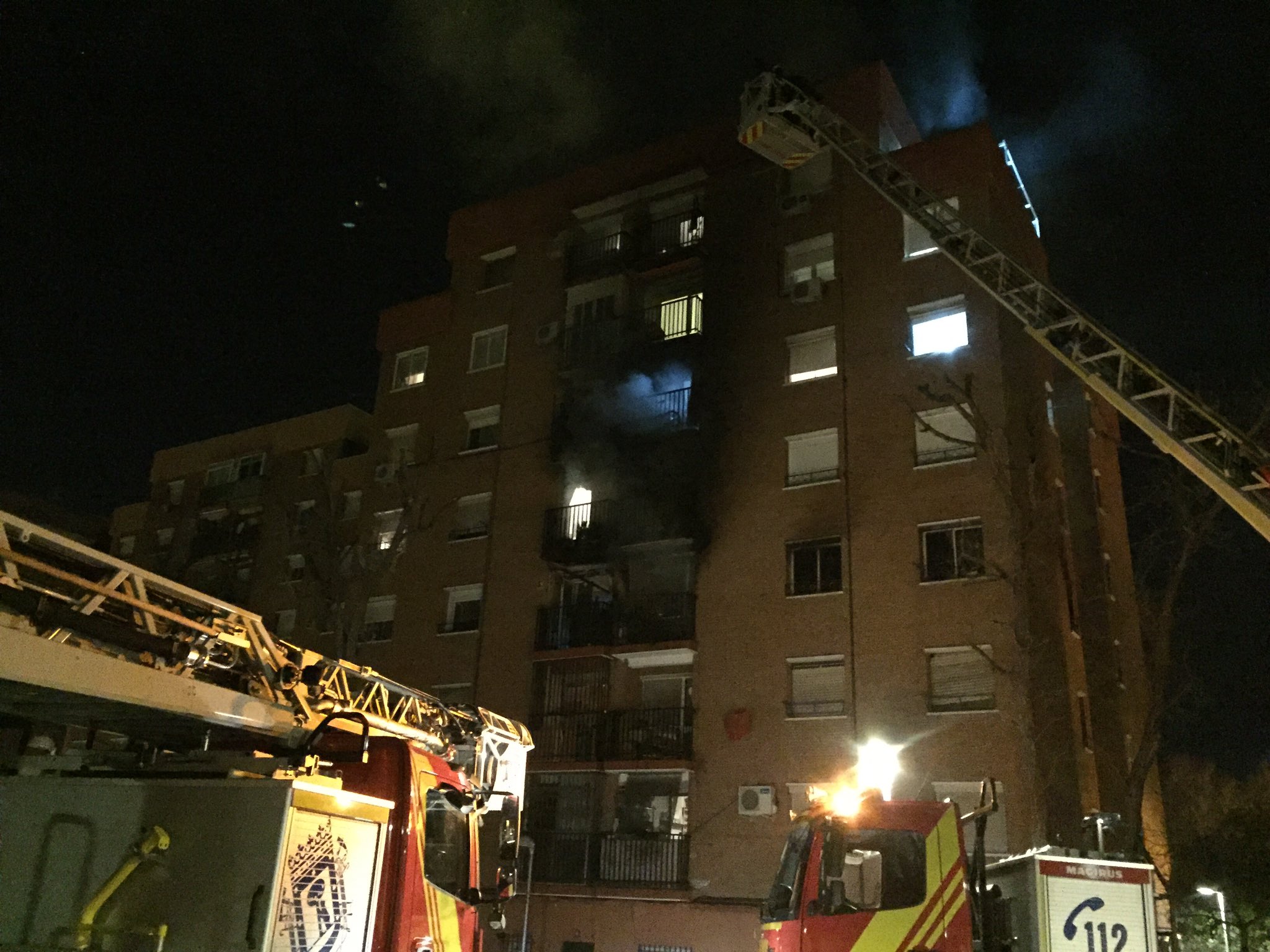 Un muerto en el incendio de un piso en Madrid
