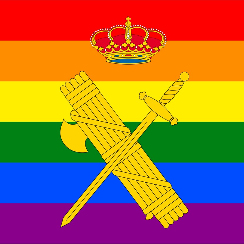 La Guardia Civil cambia los colores de su escudo para conmemorar el día del orgullo LGTBI