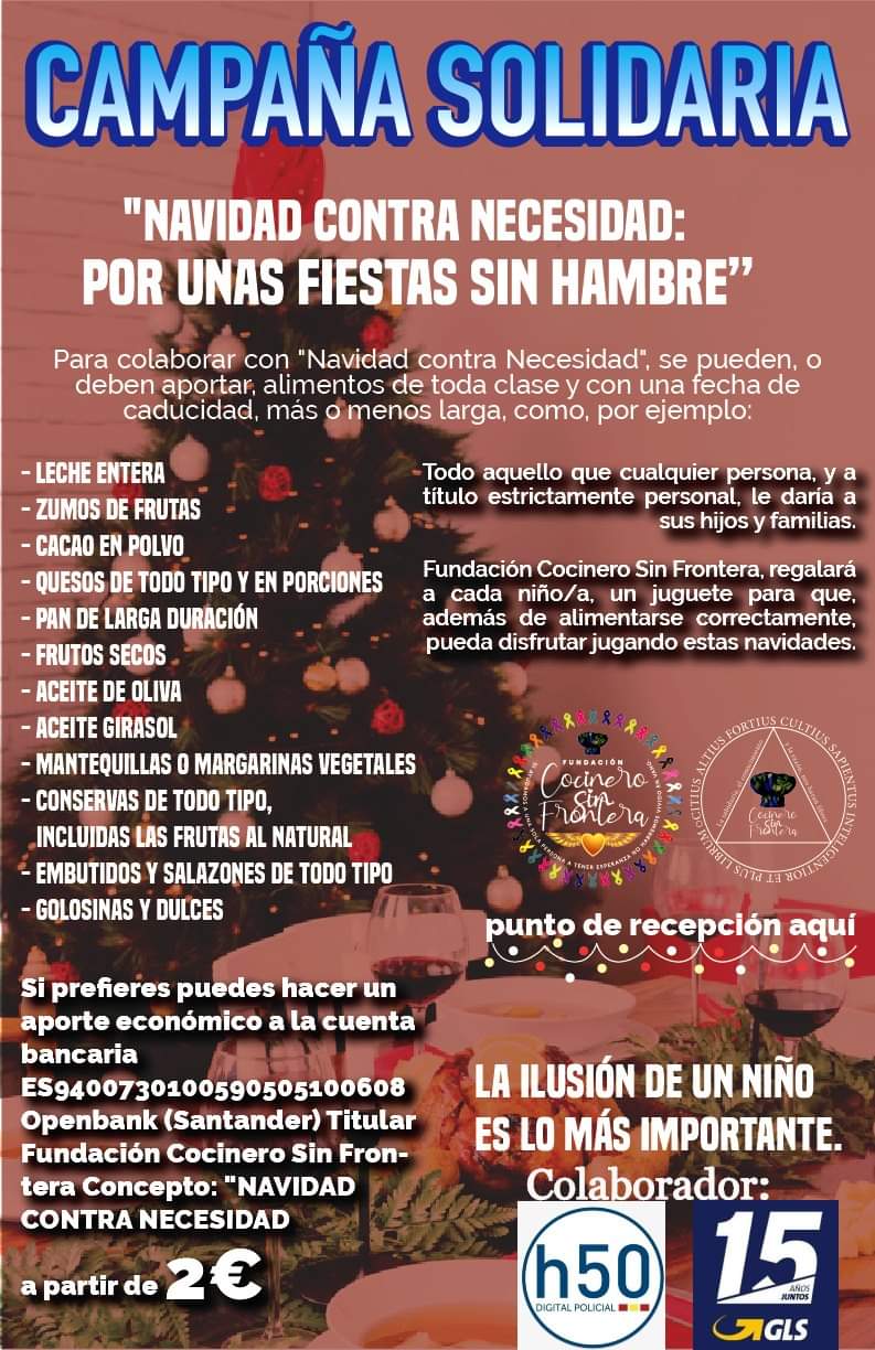 cocinero sin frontera españa h50 campaña solidaria
