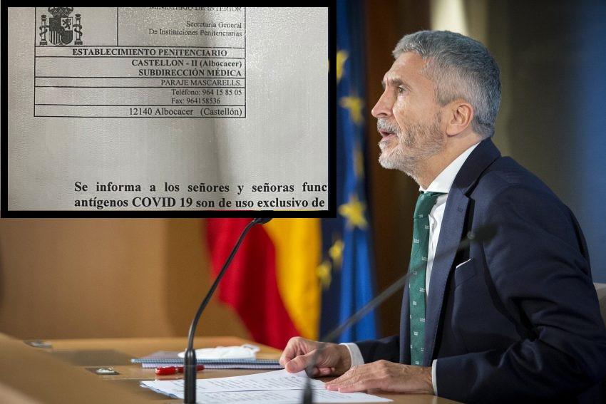 Ana Belén Vázquez: “Con Marlaska solo test de antígenos para los presos, para los funcionarios de prisiones prohibidos los test”