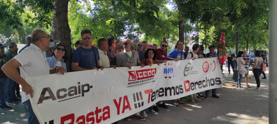 Los funcionarios de prisiones se manifiestan en Madrid delante del Ministerio del Interior pidiendo el cese del director de la prisión de Valdemoro Manifestación-funcionario-prision-madrid-cese-valdemoro
