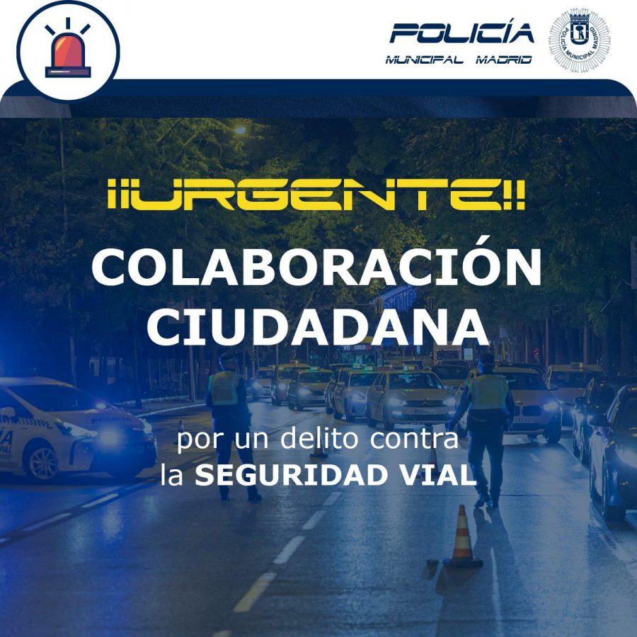 Se solicita colaboración ciudadana para esclarecer un delito contra la seguridad vial