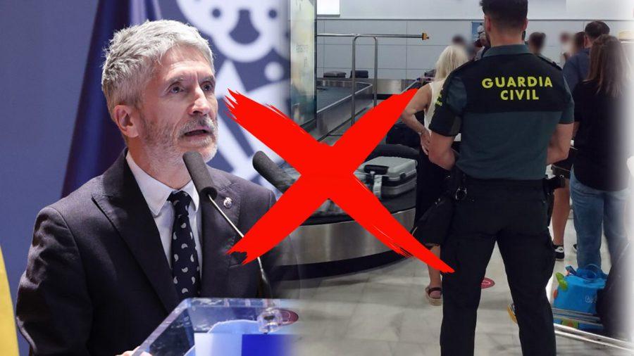 Guardias civiles denuncian un desmantelamiento progresivo de agentes en puertos y aeropuertos marlaska-guardia-civil-aeropuerto-policia-h50