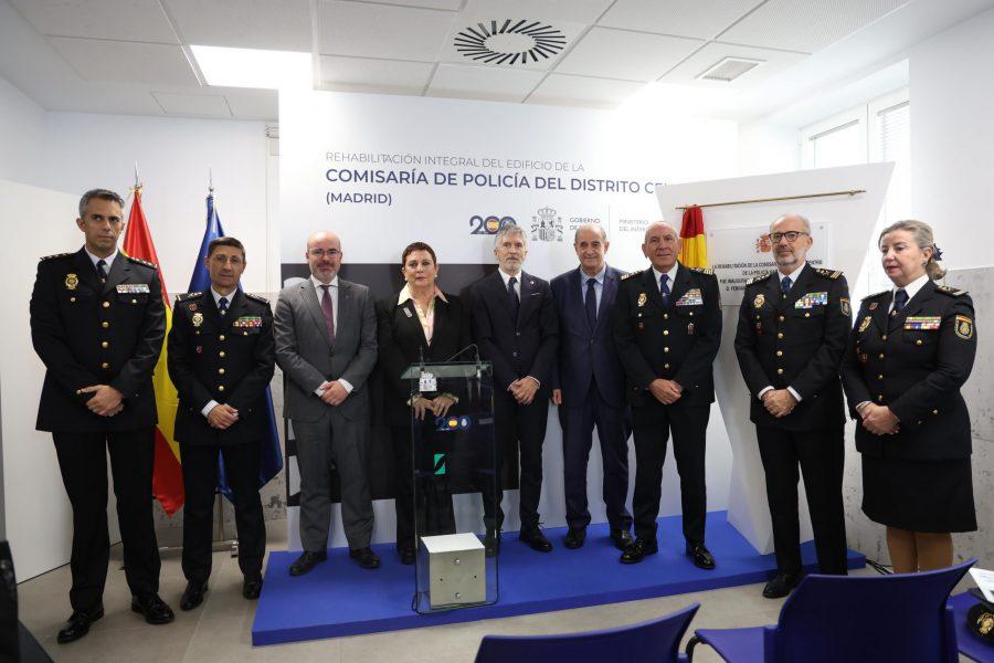 Grande-Marlaska inaugura la renovada comisaría de Policía Nacional en el Distrito Centro de Madrid
